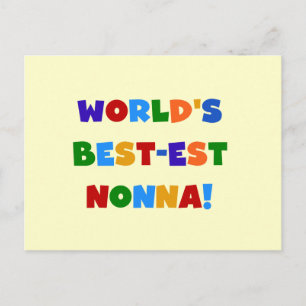 's Werelds beste Nonna Bright Colors T-shirts en g Briefkaart