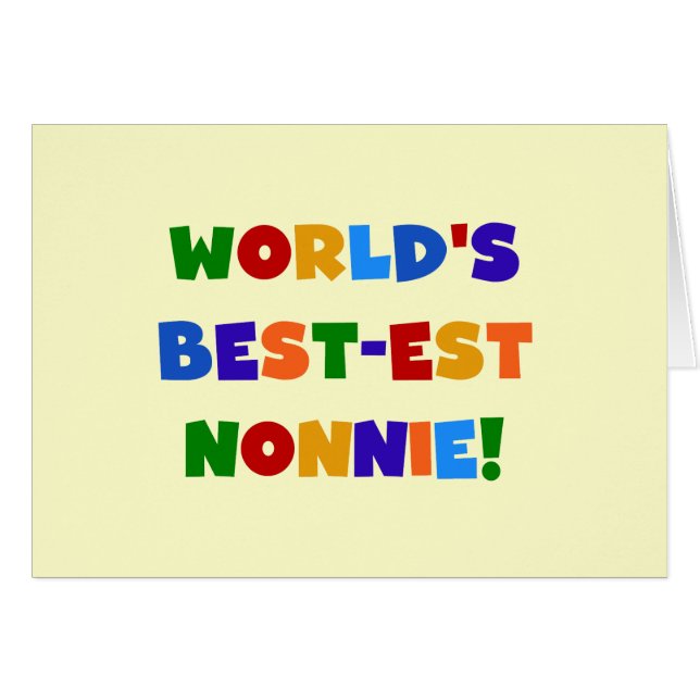 's Werelds beste Nonnie Bright Colors Cadeaus (Voorkant Horizontaal)