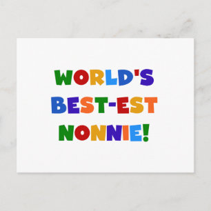 's Werelds beste Nonnie Bright Colors Cadeaus Briefkaart