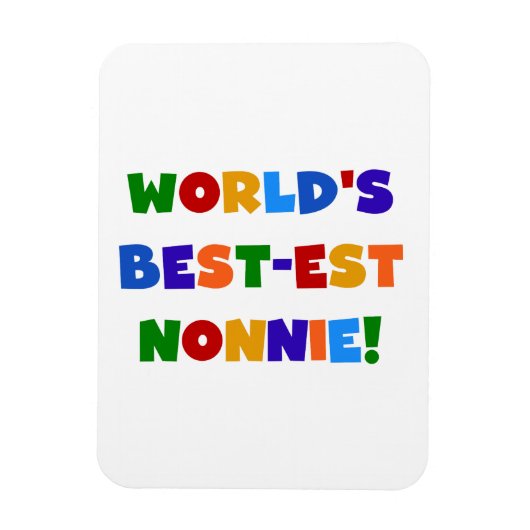 's Werelds beste Nonnie Bright Colors Cadeaus Magneet (Verticaal)