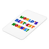 's Werelds beste Nonnie Bright Colors Cadeaus Magneet (Linkerzijde)