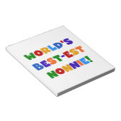 's Werelds beste Nonnie Bright Colors Cadeaus Notitieblok (Schuin)