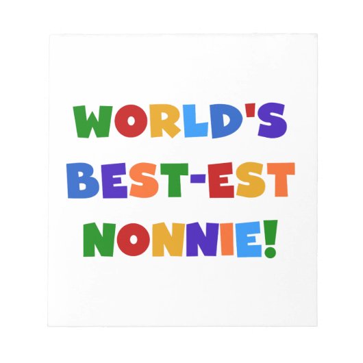 's Werelds beste Nonnie Bright Colors Cadeaus Notitieblok (Voorkant)
