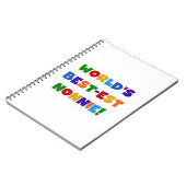 's Werelds beste Nonnie Bright Colors Cadeaus Notitieboek (Linkerzijde)