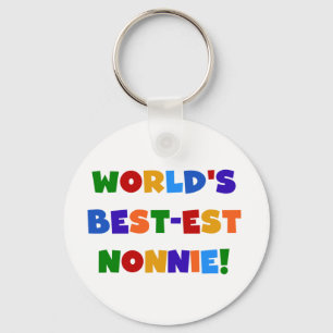 's Werelds beste Nonnie Bright Colors Cadeaus Sleutelhanger
