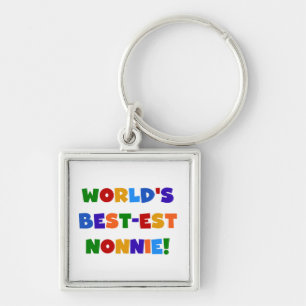 's Werelds beste Nonnie Bright Colors Cadeaus Sleutelhanger