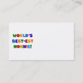 's Werelds beste Nonnie Bright Colors Cadeaus Visitekaartje (Achterkant)