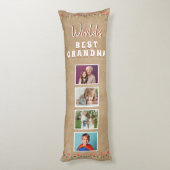 'S Werelds Beste Oma Bloemen Bloemen Bloemen Bloem Lichaamskussen (Achterkant (Verticaal))