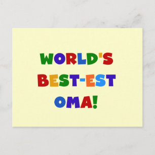 's Werelds beste Oma Bright Colors Gifts Briefkaart
