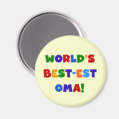 's Werelds beste Oma Bright Colors Gifts Magneet (Voorkant / Achterkant)