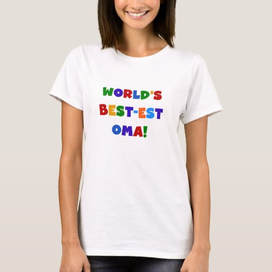 's Werelds beste Oma Bright Colors Gifts T-shirt (Voorkant)