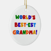's Werelds beste oma, Bright T-shirts en cadeaus Keramisch Ornament (Rechts)