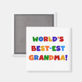 's Werelds beste oma, Bright T-shirts en cadeaus Magneet (Voorkant / Achterkant)