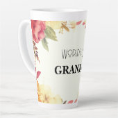 's Werelds beste oma Floral waterverf Latte Mok (Linkerhoek)