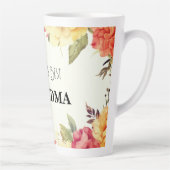 's Werelds beste oma Floral waterverf Latte Mok (Rechts)