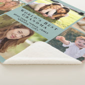 's Werelds beste oma fotocollage Sage Sherpa Deken (3/4)