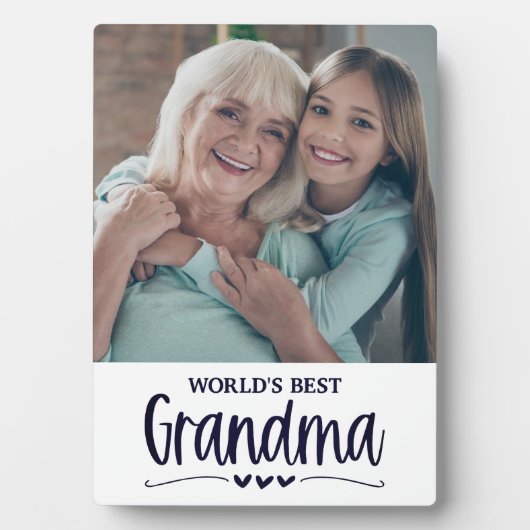 'S Werelds Beste Oma Fototafel Plaque Fotoplaat (voorkant)