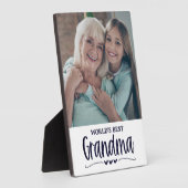 'S Werelds Beste Oma Fototafel Plaque Fotoplaat (Zijkant)
