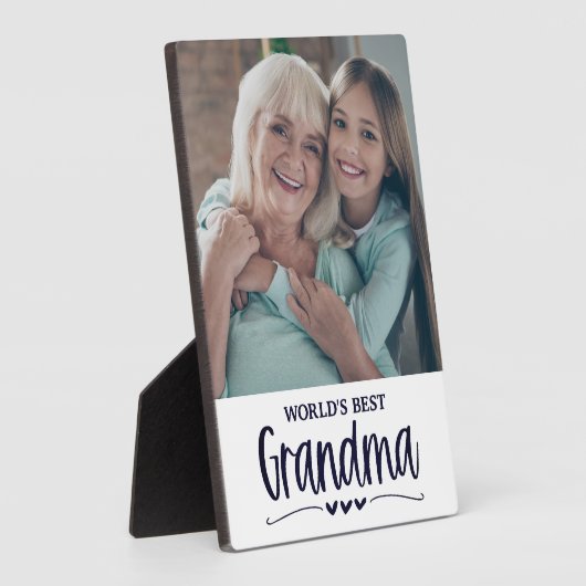 'S Werelds Beste Oma Fototafel Plaque Fotoplaat (Zijkant)