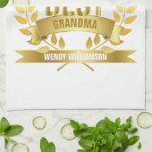 's Werelds beste oma Grandma Gold Fun Theedoek (Gevouwen)