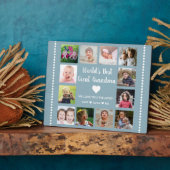 'S Werelds Beste Oma Grootkinderen 12 Foto Blauw Fotoplaat (Zijkant)