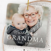 'S Werelds beste oma grootmoeder beste jaarfoto Keramisch Ornament