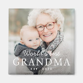 'S Werelds beste oma grootmoeder beste jaarfoto Magneet (Voorkant)