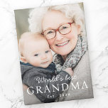 'S Werelds beste oma grootmoeder beste jaarfoto Magneet<br><div class="desc">Verticale koelkast magneet met uw aangepaste foto en de tekst "World's best oma" met aangepaste jaar of andere tekst hieronder.</div>