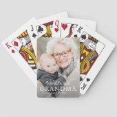 'S Werelds beste oma grootmoeder beste jaarfoto Pokerkaarten (Achterkant)