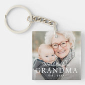 'S Werelds beste oma grootmoeder beste jaarfoto Sleutelhanger (Voorkant)