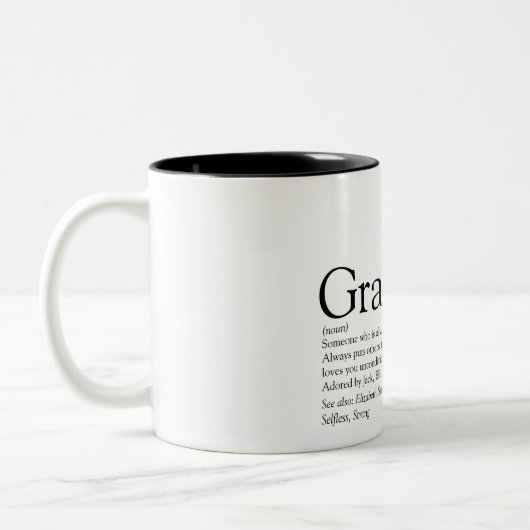 'S Werelds Beste Oma Grootmoeder Definitie Tweekleurige Koffiemok (Links)