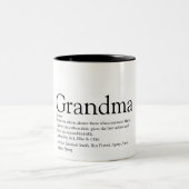 'S Werelds Beste Oma Grootmoeder Definitie Tweekleurige Koffiemok (Center)