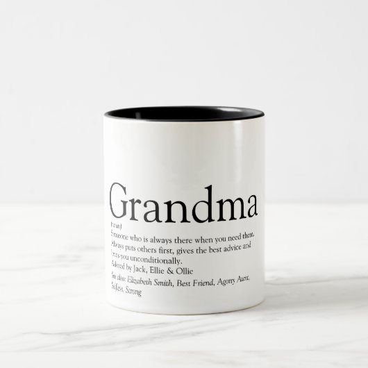 'S Werelds Beste Oma Grootmoeder Definitie Tweekleurige Koffiemok (Center)