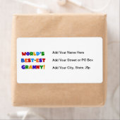 's Werelds beste oma heldere kleuren Etiket (Insitu)