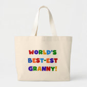 's Werelds beste oma heldere kleuren Grote Tote Bag (Voorkant)
