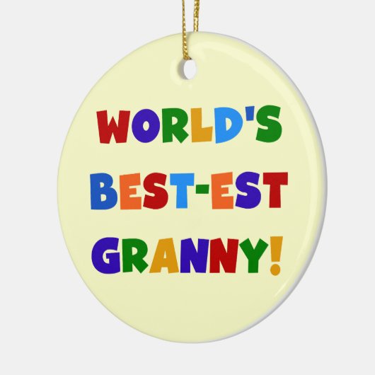 's Werelds beste oma heldere kleuren Keramisch Ornament (Links)