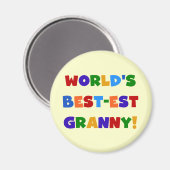 's Werelds beste oma heldere kleuren Magneet (Voorkant / Achterkant)