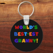 's Werelds beste oma heldere kleuren Sleutelhanger (Voorkant)