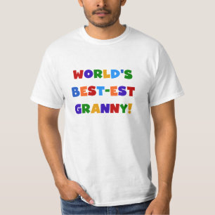 's Werelds beste oma heldere kleuren T-shirt