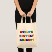 's Werelds beste oma heldere kleuren Tote Bag (Voorkant (product))
