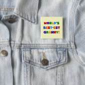 's Werelds beste oma heldere kleuren Vierkante Button 5,1 Cm (In situ)
