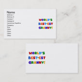 's Werelds beste oma heldere kleuren Visitekaartje (Voorkant / Achterkant)