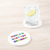 's Werelds beste oma heldere kleuren Zandsteen Onderzetter (Zijkant)