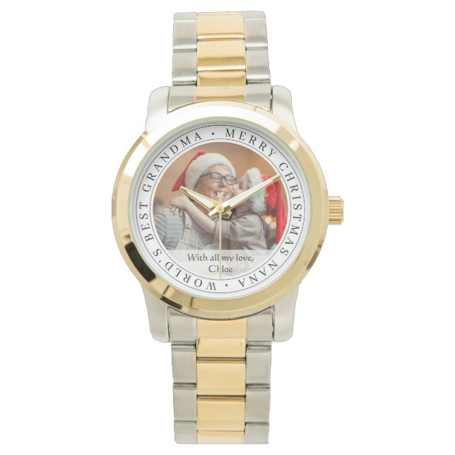 'S Werelds Beste Oma Kerstcadeau Idee Pols Horloge (Voorkant)