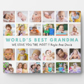 'S Werelds Beste Oma Kleinkinderen 24 Foto Collage Fotoplaat (Voorkant)