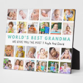'S Werelds Beste Oma Kleinkinderen 24 Foto Collage Fotoplaat (Zijkant)
