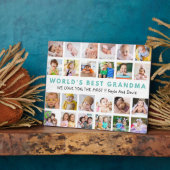'S Werelds Beste Oma Kleinkinderen 24 Foto Collage Fotoplaat (Zijkant)