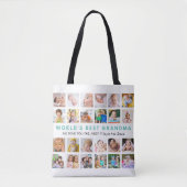 'S Werelds Beste Oma Kleinkinderen 24 Foto Collage Tote Bag (Voorkant)