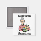 's Werelds beste oma magneet (Voorkant / Achterkant)