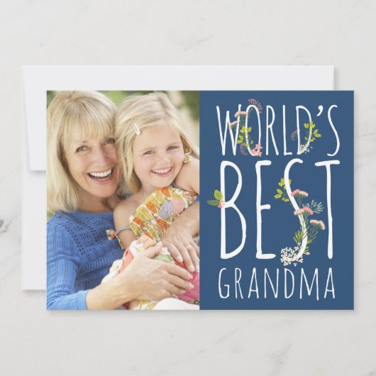 's Werelds beste oma Moederdag fotokaart Kaart (Voorkant)